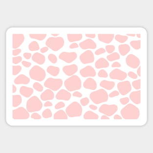 Cow spots in soft flamingo pink color, baby animal print Sticker